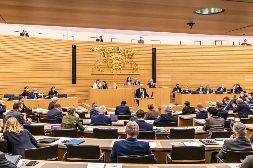 Sitzung im Landtag von Baden-Württemberg (Archivbild): Bernd Grimmer war am Sonntag an einer Corona-Infektion verstorben.
