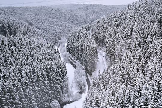 Winterwetter im Thüringer Wald