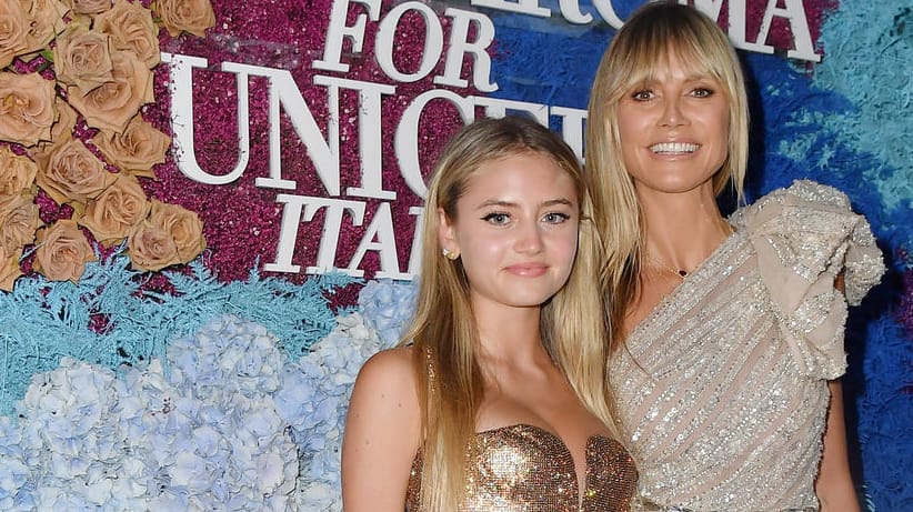 Heidi Klum und Tochter Leni: Als Models stehen sie gemeinsam vor der Kamera.