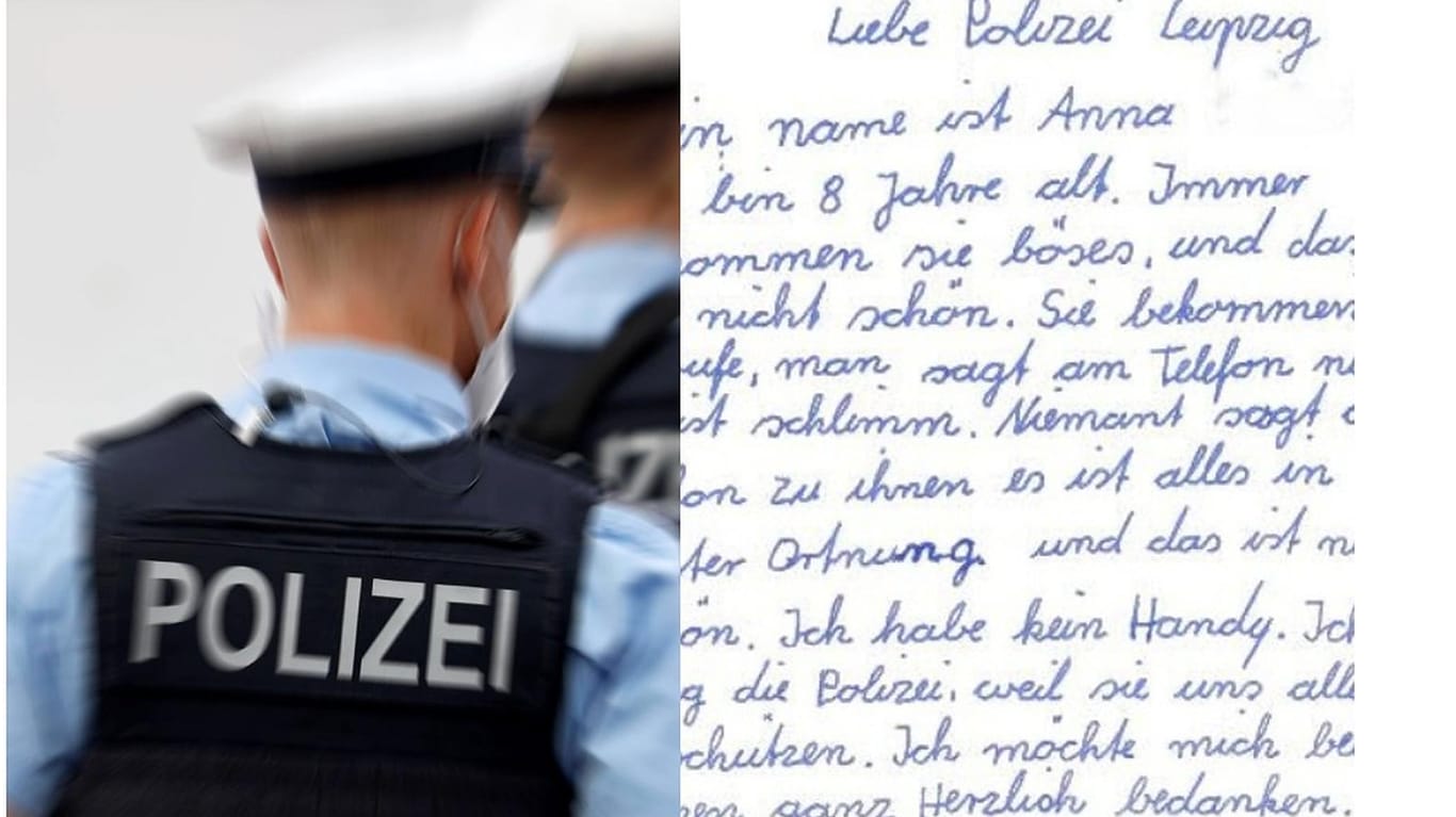 Brief an die Leipziger Polizei: Kurz vor Weihnachten hat ein kleines Mädchen an die Beamten geschrieben.