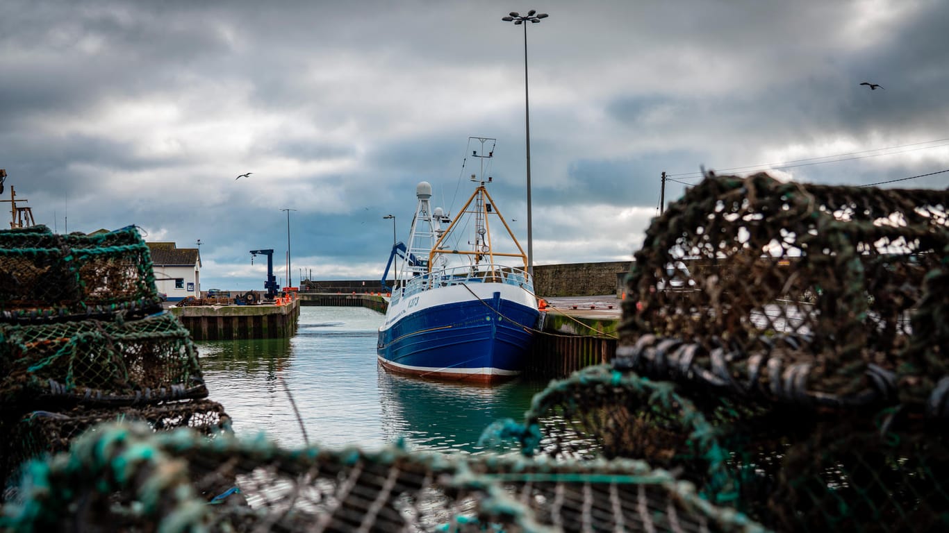 Ein Fischerboot liegt im Hafen von Kilkeel, Großbritannien: Wie hoch die Fangmengen ausfallen, hängt unter anderem von internationalen Verpflichtungen ab.
