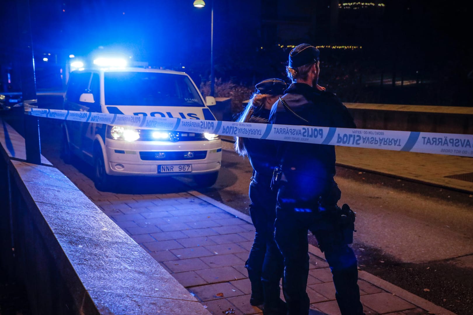 Polizei in Stockholm (Archivbild): Ein Mann ist gestorben, nachdem er angeschossen wurde.