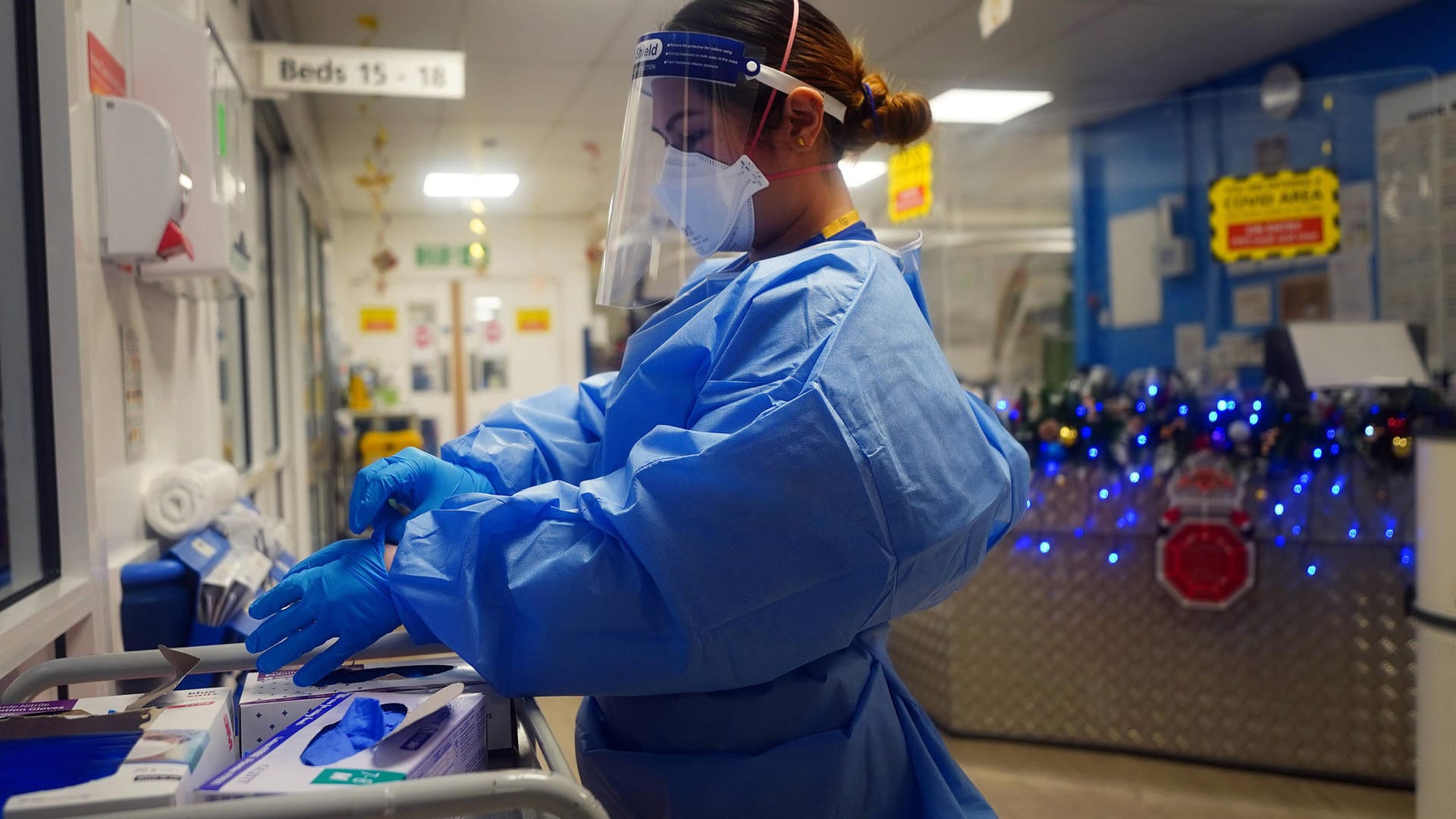 Londoner Krankenhaus: Die Stadt schärft nicht nach – trotz Omikron. Londoner Krankenhaus: Die Stadt schärft nicht nach – trotz Omikron.