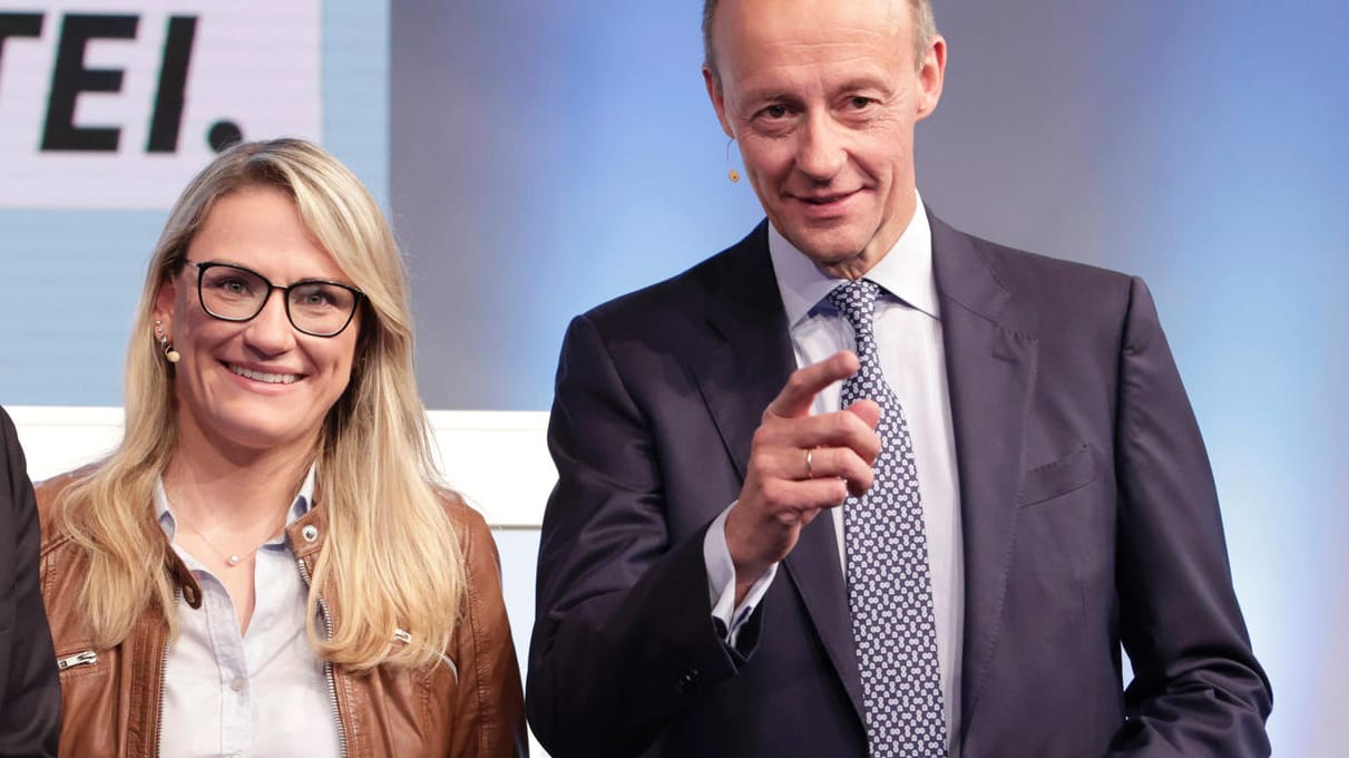 Christina Stumpp (l) und Friedrich Merz (r): Die CDU-Politikerin soll Stellvertretende Generalsekretärin werden.