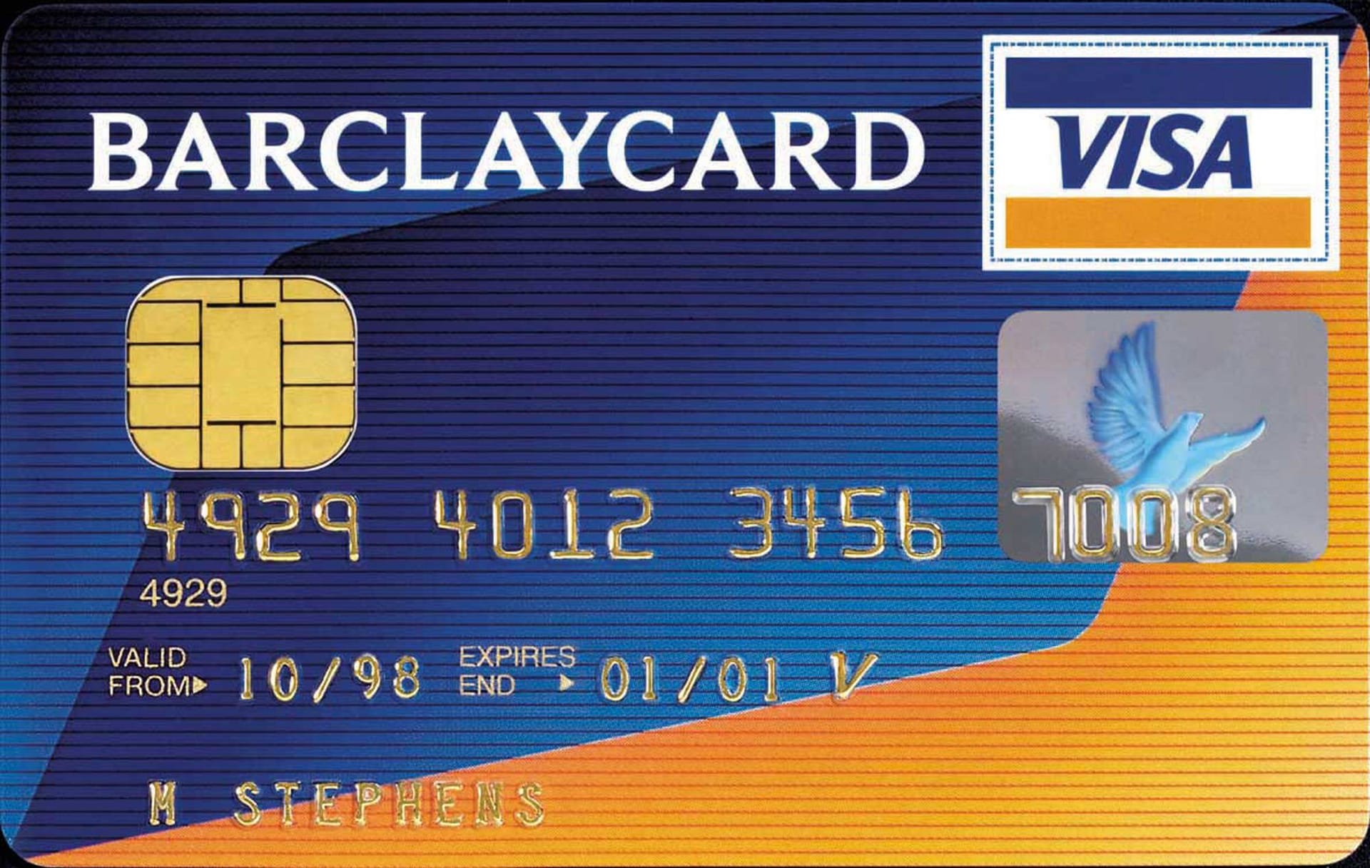 Eine Kreditkarte: Die Kreditkartennummer steht gut sichtbar auf der Vorderseite. Hier besteht sie aus 16 Stellen.