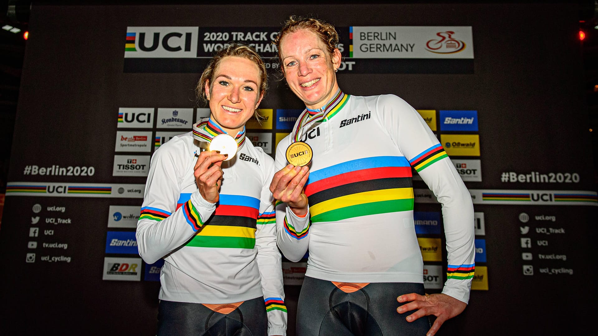 WM-Titel 2020 in Berlin: Amy Pieters (l.) an der Seite von Kirsten Wild.