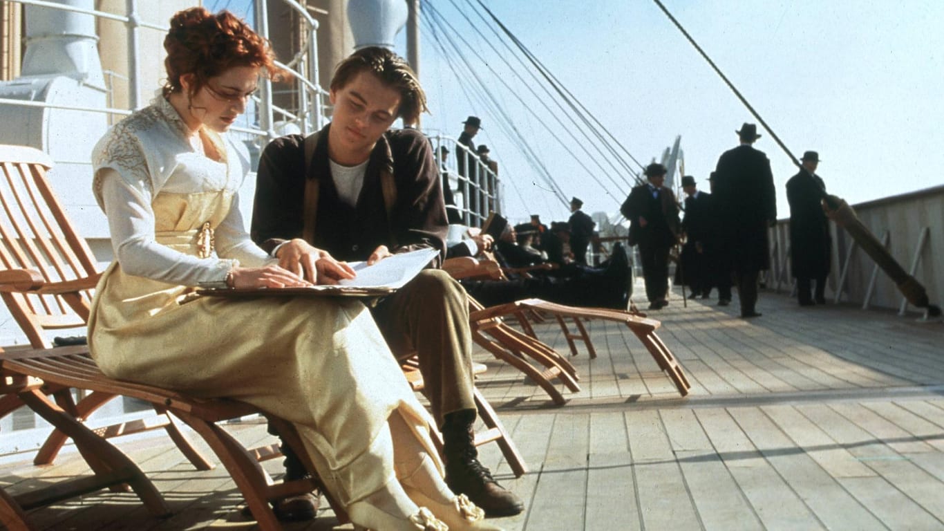 Winslet und DiCaprio 1997 in "Titanic"
