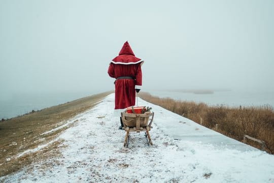 Da geht er hin - der Weihnachtsmann.