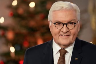 Bundespräsident Frank-Walter Steinmeier nach der Aufzeichnung der traditionellen Weihnachtsbotschaft.