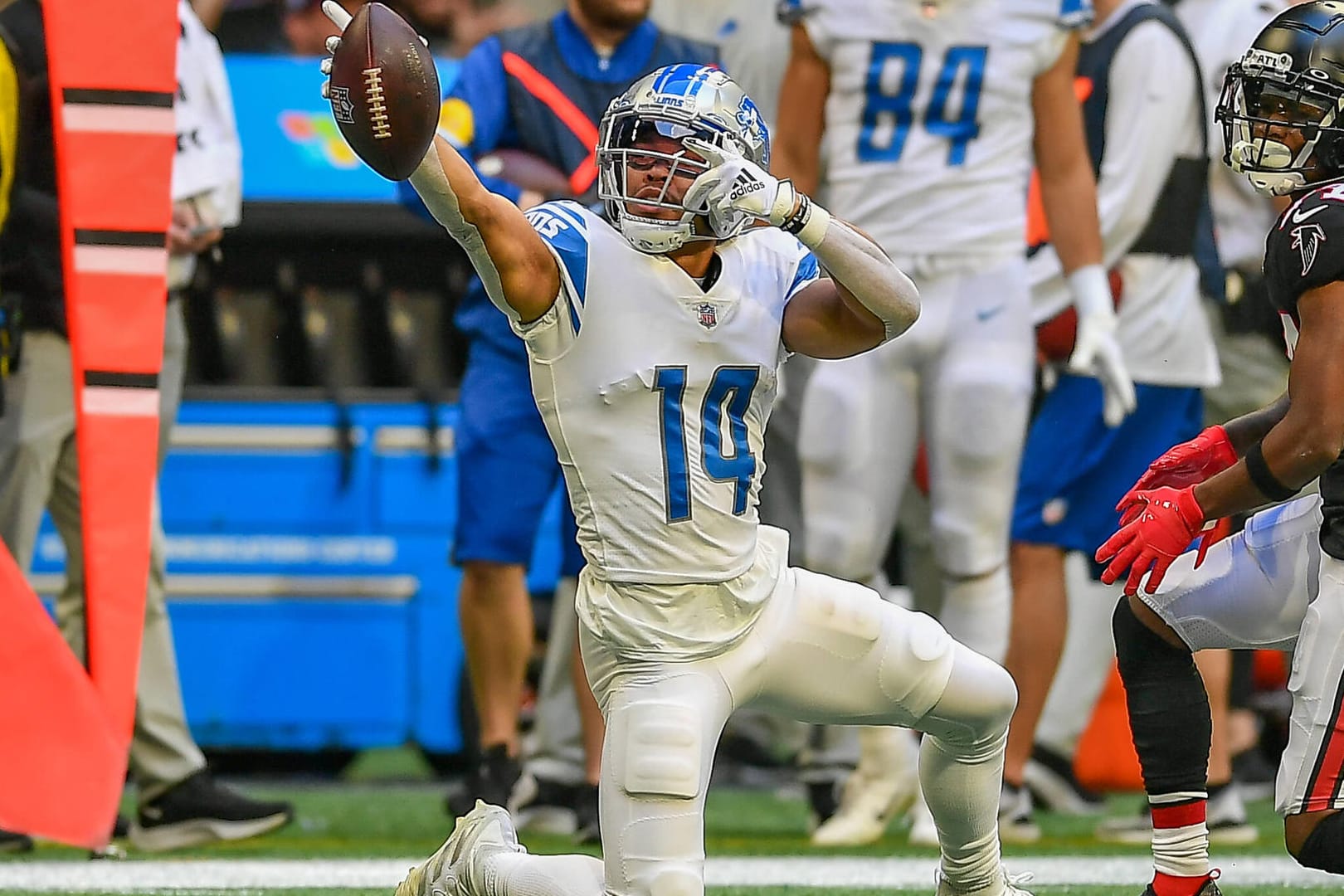 Amon-Ra St. Brown: Der Deutsche erzielte am Sonntag seinen dritten NFL-Touchdown.