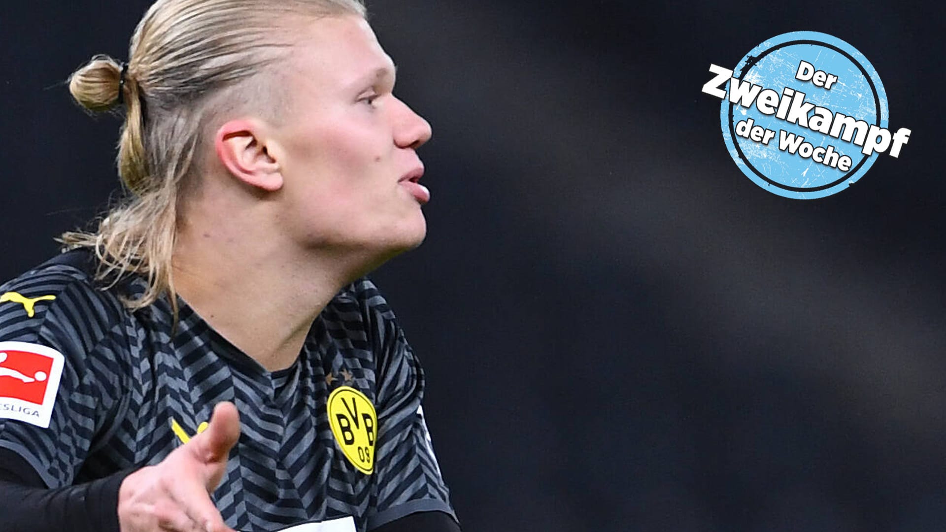 Erling Haaland beim 2:3 bei Hertha BSC am letzten Spieltag vor der Winterpause. Er gestikulierte, haderte und ließ seinen Frust mehrfach raus.