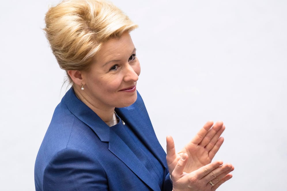 Franziska Giffey bei der Wahl zur neuen Regierenden Bürgermeisterin im Abgeordnetenhaus in Berlin am 21. Dezember 2021.