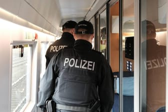 Bundespolizisten in einem Zug (Symbolbild): Das fehlende Ticket wurde einem Mann zum Verhängnis.