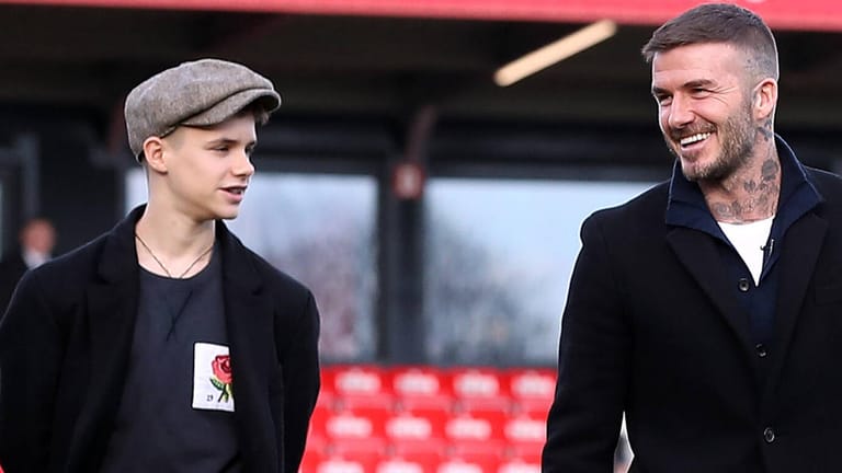 Romeo und David Beckham: Der Spross des Ex-Fußballhelden hat sich einen lukrativen Deal geangelt.