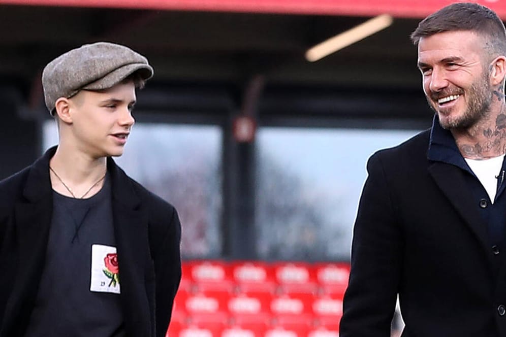 Romeo und David Beckham: Der Spross des Ex-Fußballhelden hat sich einen lukrativen Deal geangelt.