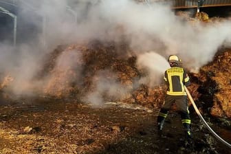 Misthaufen brennt in Wiesbaden