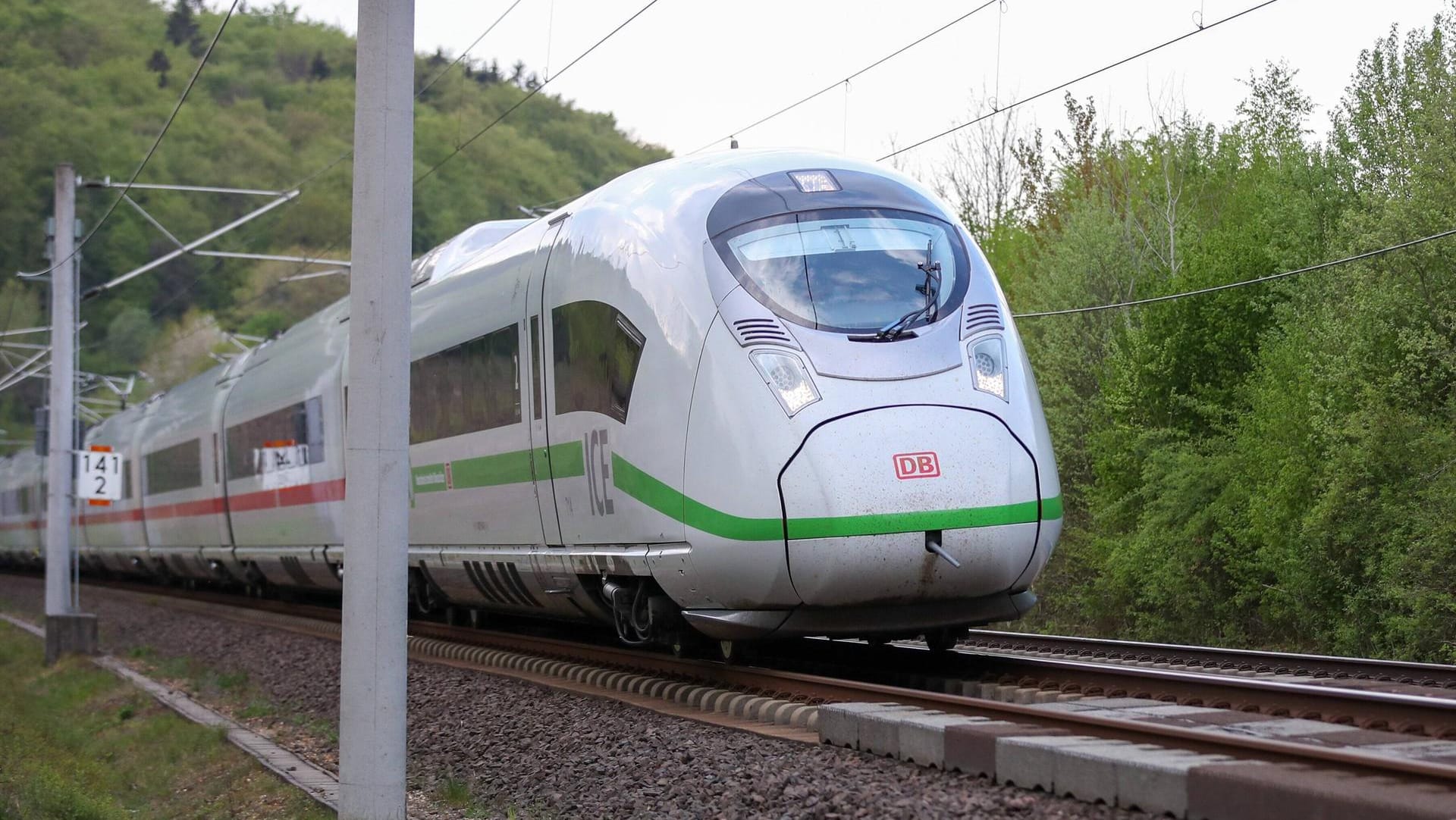 ICE bei Niedernhausen: Auf der Strecke hatte ein Mann Schienen manipuliert, um Züge entgleisen zu lassen. (Archivfoto)