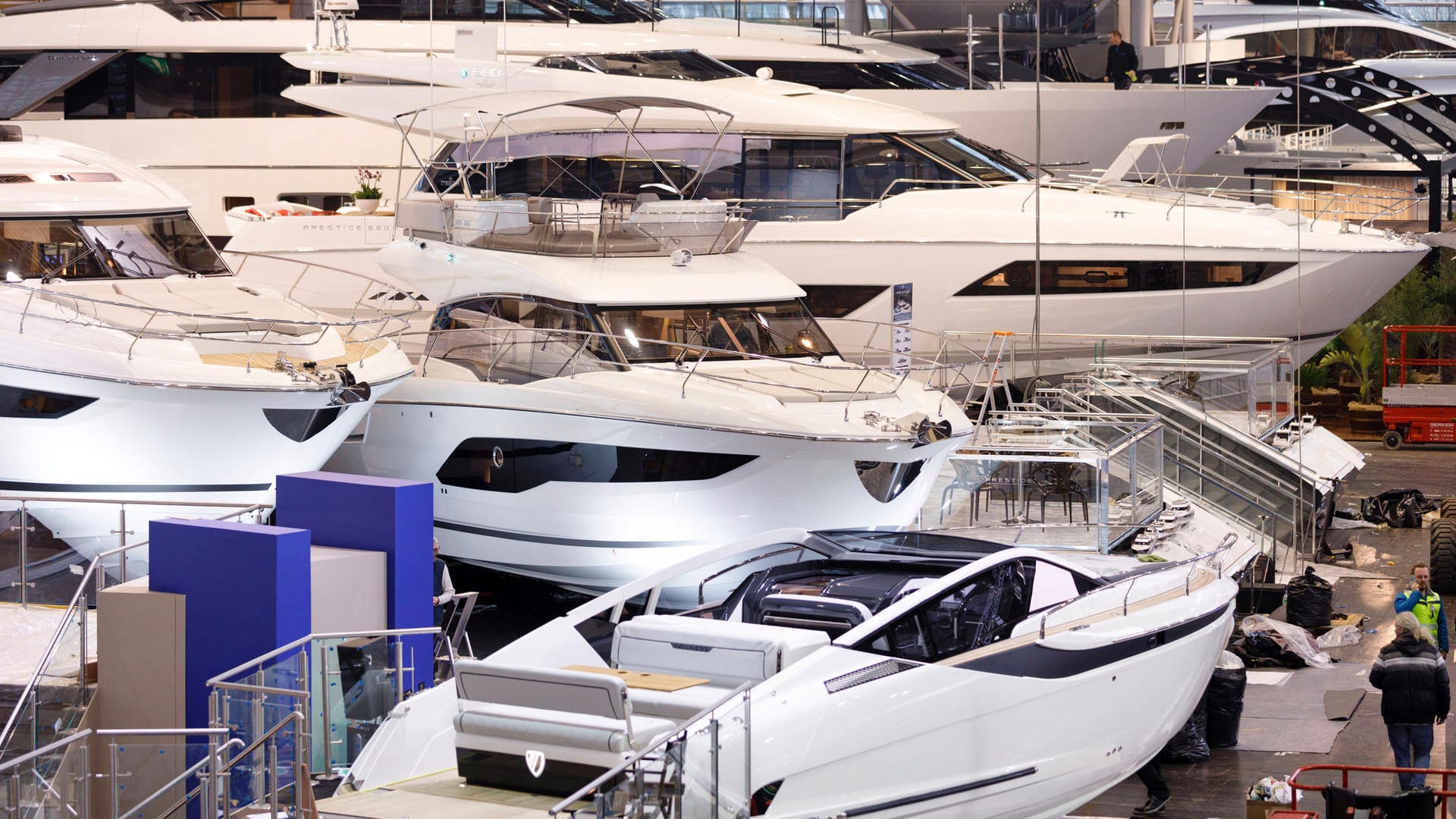 Yachten auf der 50. Boot Düsseldorf (Archivbild): Mit der neuen NRW-Coronaschutzverordnung folgt auch das Aus für die Boot Düsseldorf. Yachten auf der 50. Boot Düsseldorf (Archivbild): Mit der neuen NRW-Coronaschutzverordnung folgt auch das Aus für die Boot Düsseldorf.