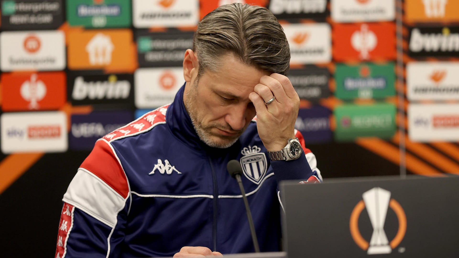 Nico Kovac auf einer Pressekonferenz: Der Trainer durchlebte mit Monaco zuletzt eine sportliche Krise. Nico Kovac auf einer Pressekonferenz: Der Trainer durchlebte mit Monaco zuletzt eine sportliche Krise.
