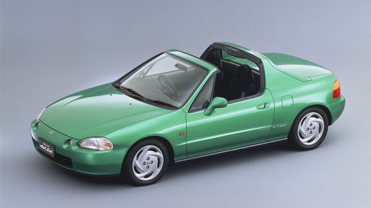 Der Honda CRX verfügte als Modell del Sol über ein herausnehmbares Targa-Dach. Der Honda CRX verfügte als Modell del Sol über ein herausnehmbares Targa-Dach.