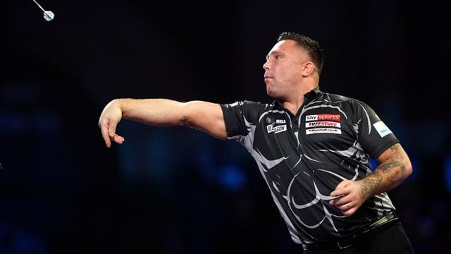 Gerwyn Price ist bei der Darts-WM der Gejagte.