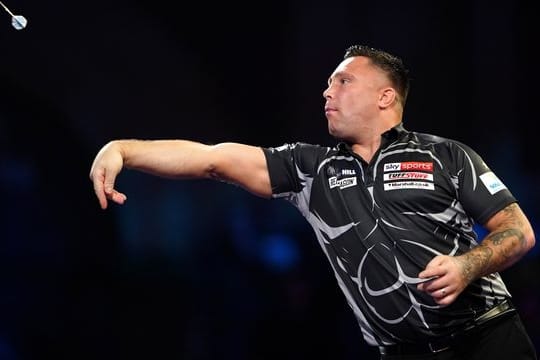 Gerwyn Price ist bei der Darts-WM der Gejagte.