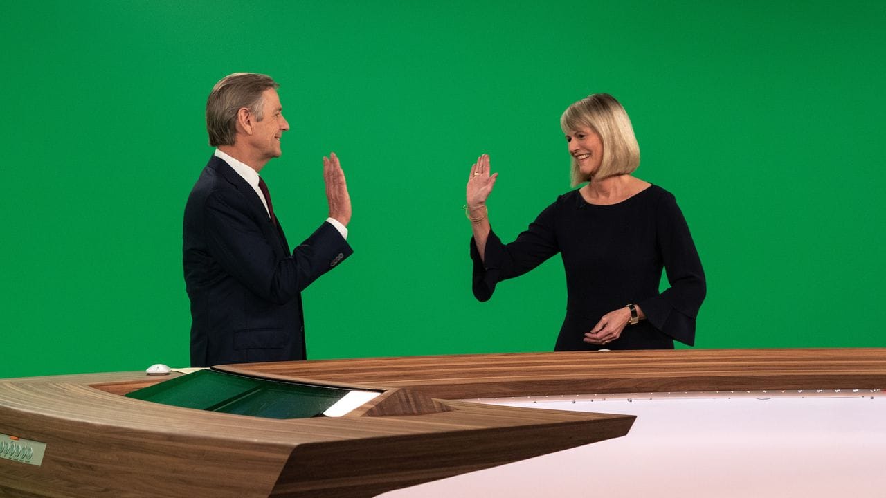 Claus Kleber und Gundula Gause in der Abschiedssendung. Claus Kleber und Gundula Gause in der Abschiedssendung.