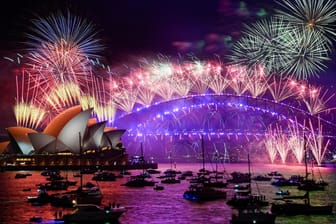 Feuerwerk über dem Hafen von Sydney: Sechs Tonnen Feuerwerk wurden abgebrannt.