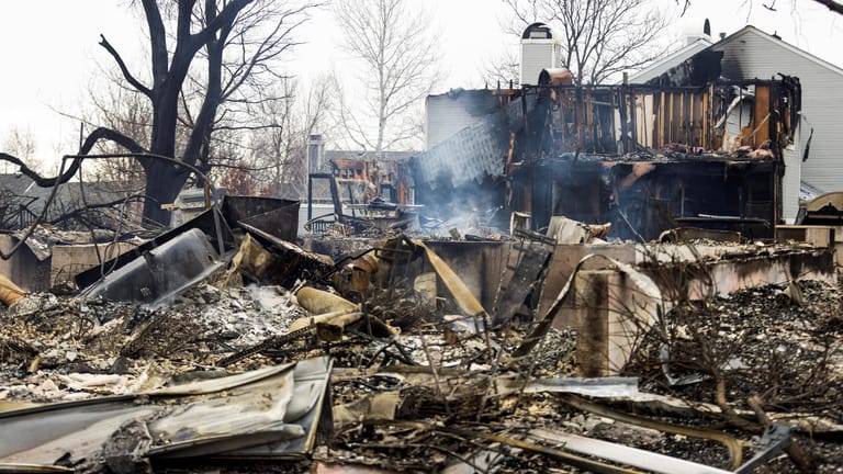 Zerstörte Gebäude in Colorado: Häuser und Hotels sind abgebrannt.