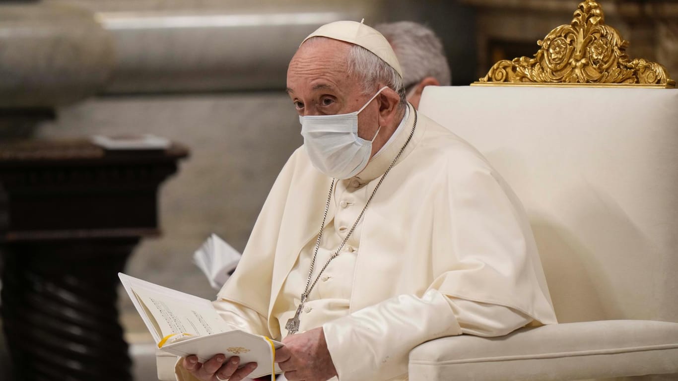 Papst Franziskus: Er nahm an der Silvestermesse teil, leitete sie aber nicht.