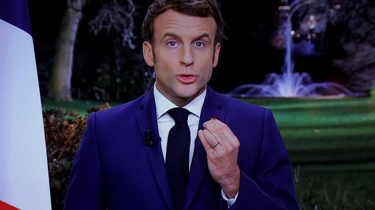 Emmanuel Macron: Der französische Präsident machte seinen Landsleuten in seiner Neujahrsansprache Hoffnung auf ein Ende der Pandemie.