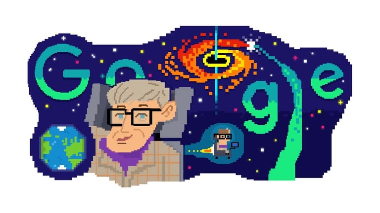 Google Doodle zum 80. Geburtstag von Stephen Hawking