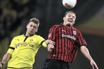 Umkämpfte Partie: Frankfurt gegen Dortmund.