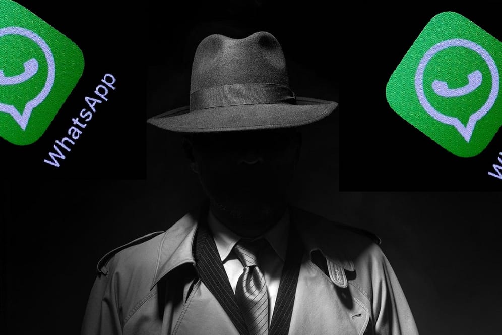 Spion und WhatsApp-Logo: Wir zeigen, wie Sie sich bei WhatsApp unsichtbar machen.