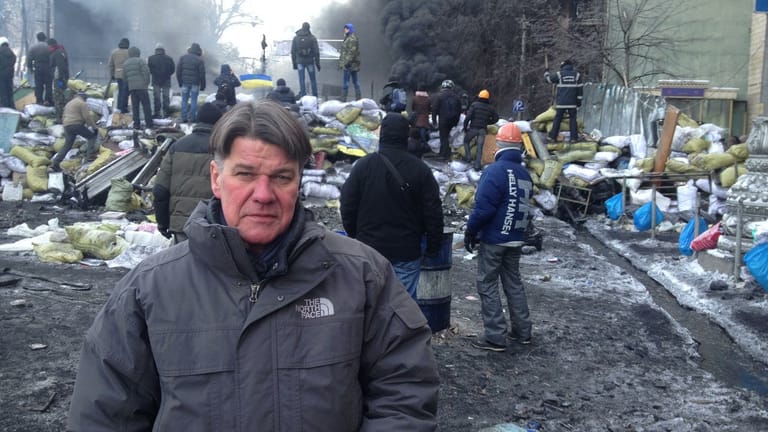 Lielischkies steht 2014 in Kiew – mittendrin auf dem Maidan.
