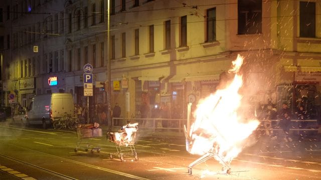 Ausschreitungen in Leipzig