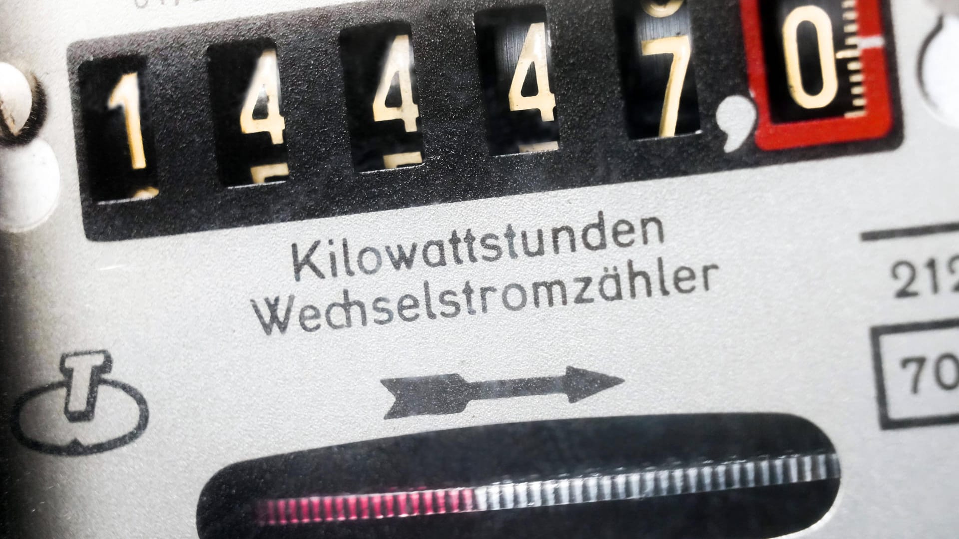 Zählwerk eines Stromzählers: Schon lange wird eine Stromkostenlücke bei Hartz IV kritisiert.