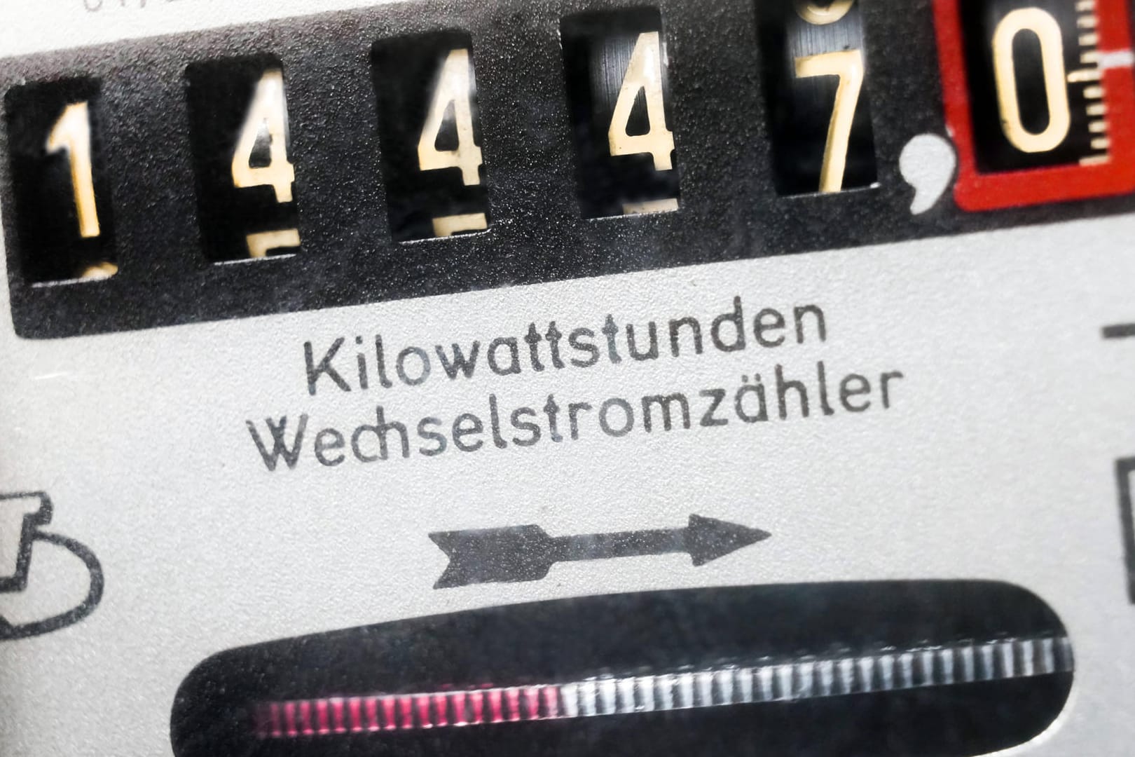 Zählwerk eines Stromzählers: Schon lange wird eine Stromkostenlücke bei Hartz IV kritisiert.