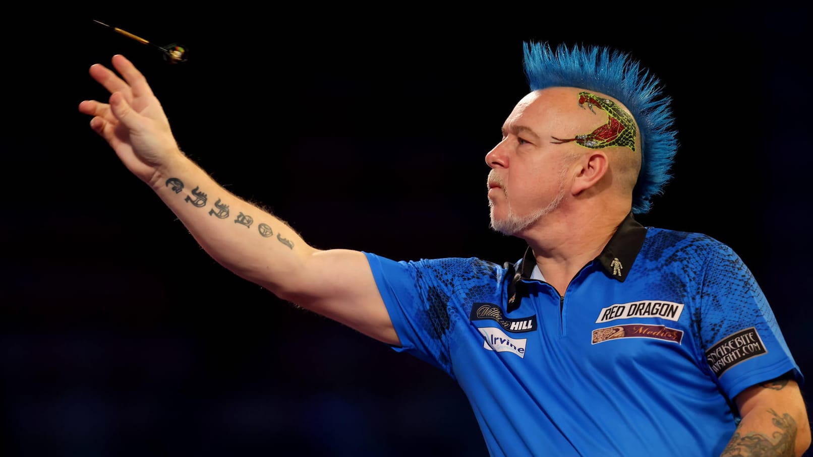 Peter Wright in Aktion: "Snakebite" glänzte im Halbfinale gegen Gary Anderson.