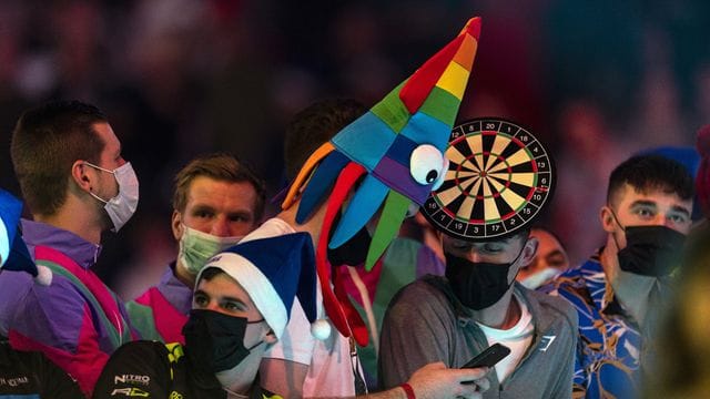 Das Corona-Chaos bei der Darts-WM tat der Feierfreude der Fans im Alexandra Palace keinen Abbruch. Das Corona-Chaos bei der Darts-WM tat der Feierfreude der Fans im Alexandra Palace keinen Abbruch.
