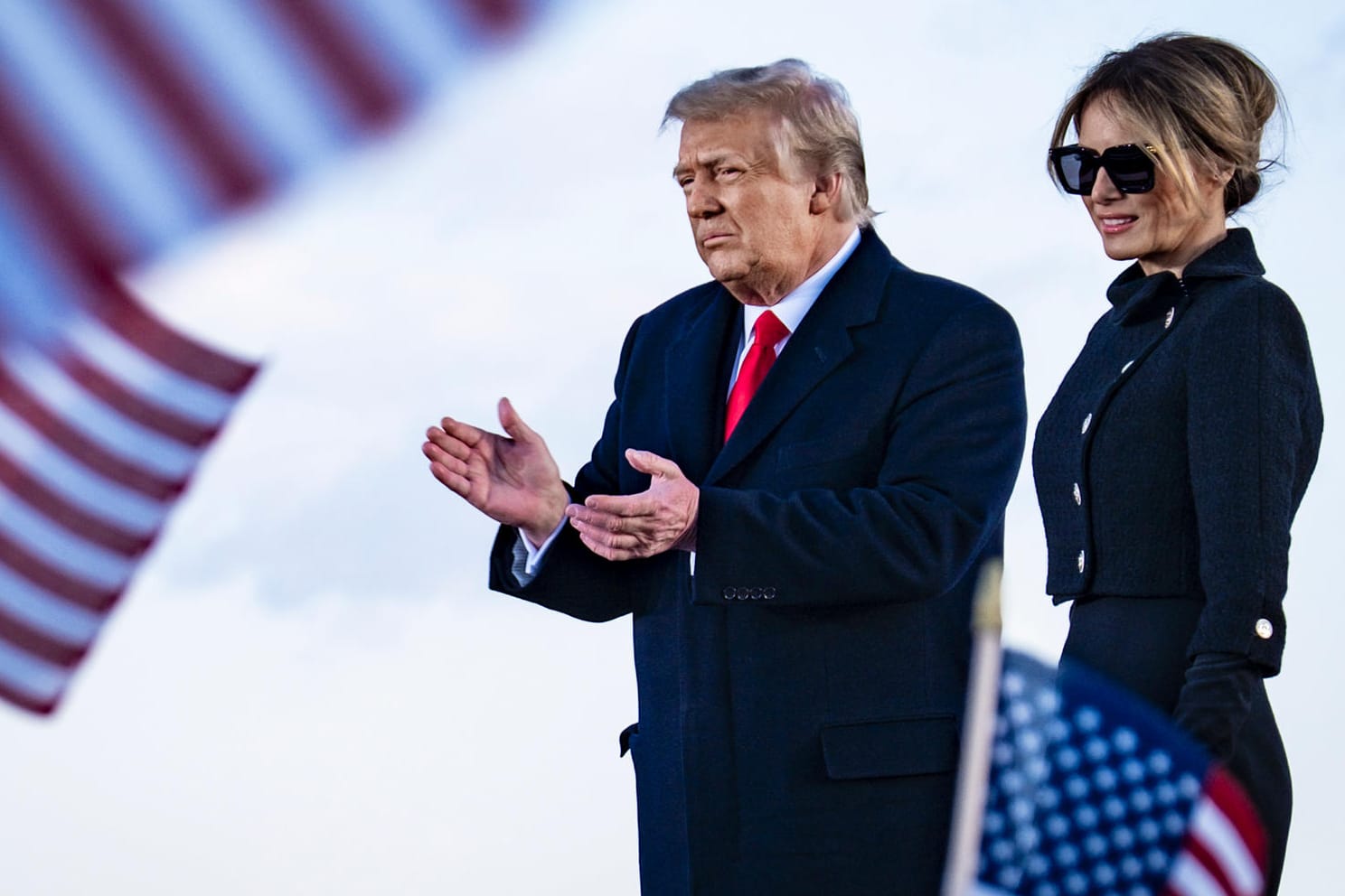 Trump bei einer Wahlkampfrede: "Die meisten Amerikaner finden, er sollte kein Präsident sein."