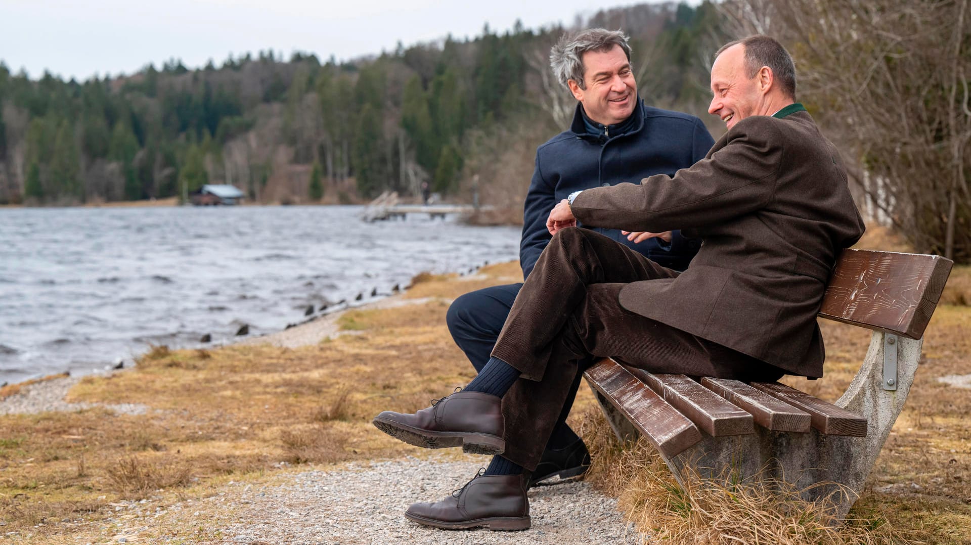 Markus Söder (CSU) und Friedrich Merz (CDU): Dem Vernehmen nach ging es um die politische Abstimmung der beiden Schwesterparteien.