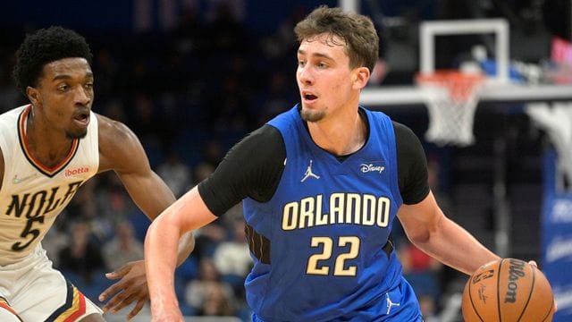 Franz Wagner ist der erste Deutsche, der zum Rookie des Monats in der NBA gekürt wurde. Franz Wagner ist der erste Deutsche, der zum Rookie des Monats in der NBA gekürt wurde.