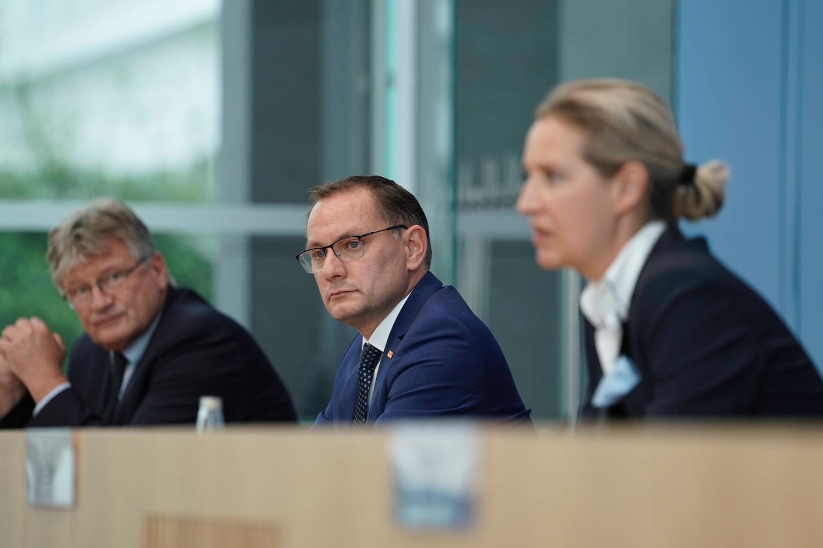 Jörg Meuthen, Tino Chrupalla und Alice Weidel: Die AfD möchte einen eigenen Bundespräsidenten-Kandidaten ins Rennen schicken.