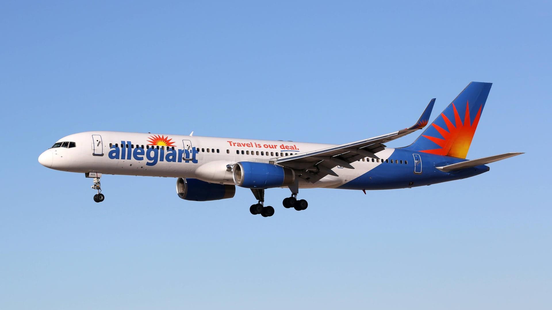 Ein Flugzeug von Allegiant Air in Las Vegas (Archivbild): Die Airline will mit 50 neuen Maschinen von Boeing bis zu 400 neue Strecken abdecken. Ein Flugzeug von Allegiant Air in Las Vegas (Archivbild): Die Airline will mit 50 neuen Maschinen von Boeing bis zu 400 neue Strecken abdecken.