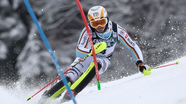 Linus Straßer beim Slalom in Zagreb.