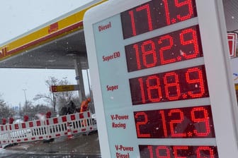 Preise an der Tankstelle (Symbolbild): Die Energiekosten treiben die Teuerungsrate nach oben.