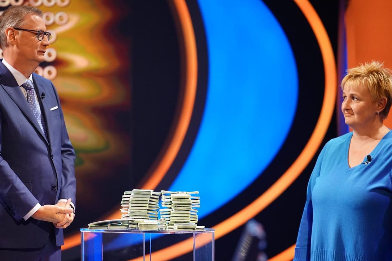 Günther Jauch: Der Moderator hatte beim Finale am Donnerstag seine helle Freude mit Anja Beyer.