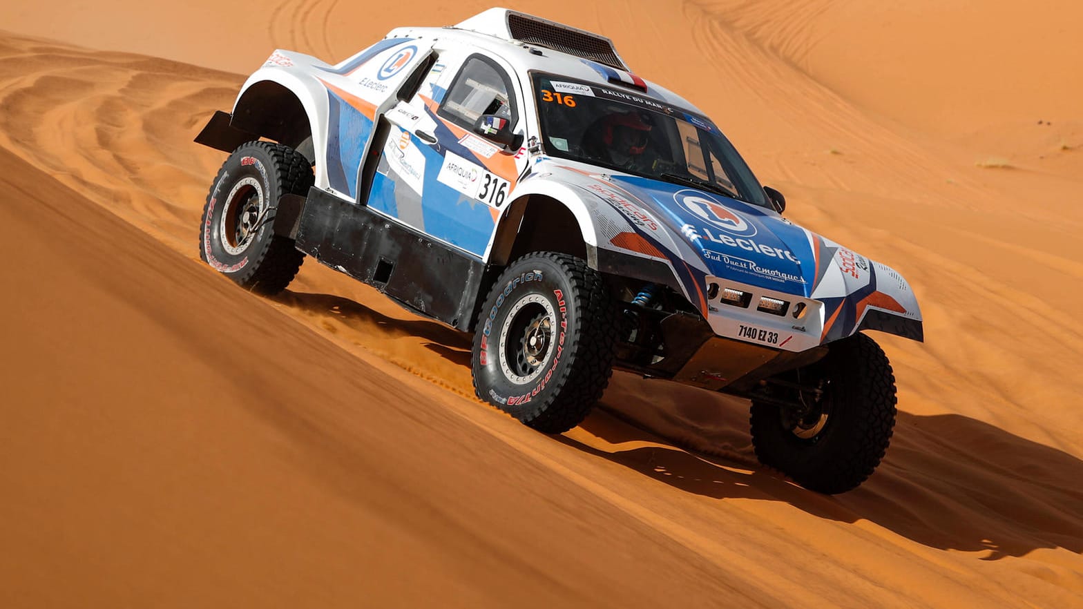 Philippe Boutron in seinem Auto bei der Rallye du Maroc im Oktober 2021: Bei der Rallye Dakar hat sich nun ein folgenschwerer Vorfall ereignet.