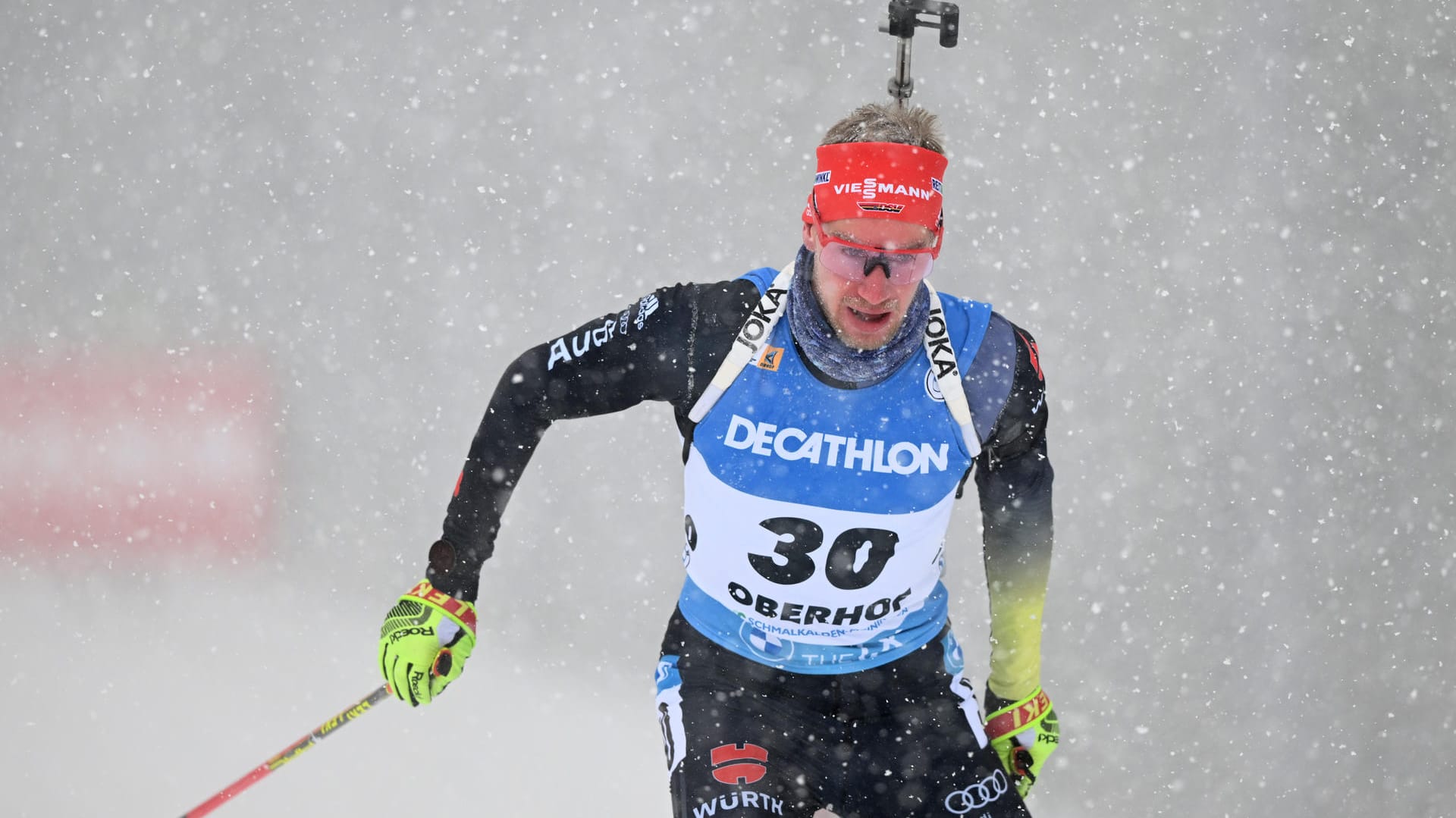 Johannes Kühn beim Wettbewerb in Oberhof: Der gebürtige Passauer wurde bester Deutscher.